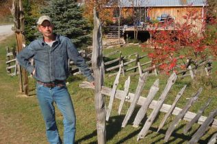 Traditional rail fence builder and artist Scott Dobson